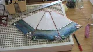 The making of a stained glass lamp [upl. by Ecyak]