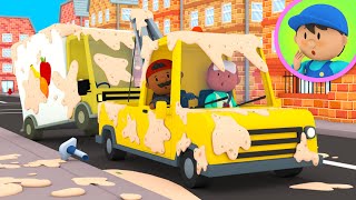 A Tow Truck gets squeakyclean at the Car Wash  Cartoon for kids [upl. by Bihas]