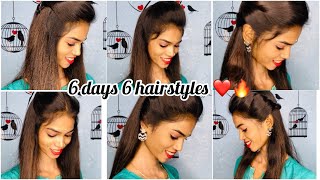 6DAYS🔥 6 HAIRSTYLES FOR COLLEGE STUDENTS🔥❤️ VERY EASY HAIRSTYLES ❤️🔥hairstyle easy [upl. by Nolahc]