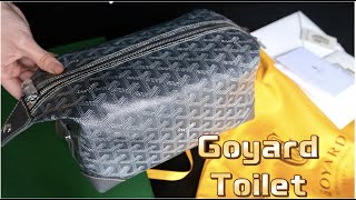 Goyard Boeing 25 Toilet Bag Gray Unboxing [upl. by Av]