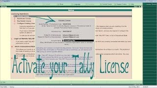 How to Activate Tally ERP 9 License  Beginners Guide [upl. by Sicard]