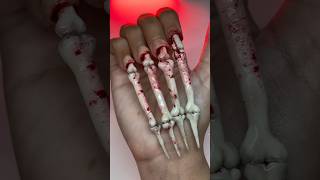 BONES as NAILS😱🔥⚠️Summerween Nail Art💅🏼 nailart nails 3dnails [upl. by Eulalee]