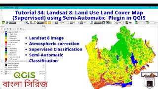 Land Use Land Cover Map of Landsat 8 Supervised using Semi Automatic Classification Plugin in QGIS [upl. by Zhang]