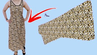 Very stylish and beautiful summer dress✂️Cutting and sewing a beautiful stylish dress in 10 minutes💥 [upl. by Yerdua]