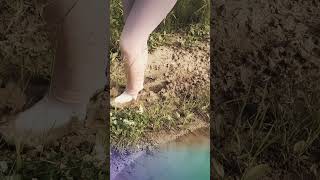 white socks pink leggings girl mud [upl. by Gaylord]