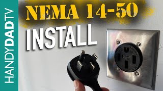 Hubbell NEMA 1450 Outlet DIY Installation  FAST Tesla EV Home Charging Level 2 [upl. by Notnroht]