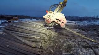 Logging work teepee creek Tigercat 855D with waratah 622B [upl. by Edy458]