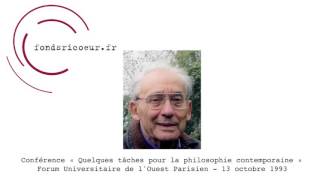 Paul Ricœur  Conférence quotQuelques tâches pour la philosophie contemporainequot [upl. by Weisberg]