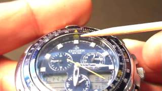 Citizen NavihawkSkyhawk How to Use the Slide Rule Bezel [upl. by Domineca]