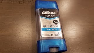 Gillette Cool Wave Clear Gel Antiperspirant and Deodorant for Men Mens Hygiene Product Review [upl. by Carr]