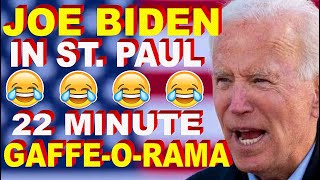 Joe Biden In St Paul 22 Minute Speech of Mumbles Stumbles amp Gaffes  Election 2020  Minnesota [upl. by Nnaecyoj404]