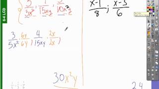 64 how to find least common denominators with variables expressions [upl. by Adyan137]