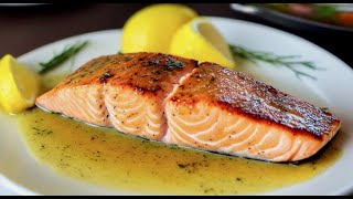 Perfect Pan Seared Salmon WithLemon Butter Sauce In 10 Minutes Easy Salmon Recipe [upl. by Willumsen]