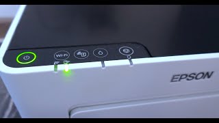 Epson M1120 WiFi settings network password printing [upl. by Duwe53]