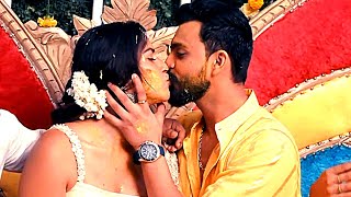 Actress Amala Paul Kisses Her Husband Jagat Desai At Haldi ceremony 💛  Tamil Actros Marriage 2023 [upl. by Liagiba]