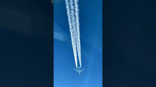 This Is Not Smoke But Ice Crystals  Contrail shorts [upl. by Nylkoorb714]