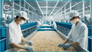 The BIGGEST Cashew Nuts Production Line  MEGA Cashew Nuts Factory [upl. by Ulrikaumeko]