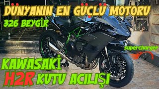 KAWASAKİ H2R DÜNYANIN EN HIZLI MOTORU 326 BEYGİR KUTU AÇILIŞI  ZX10RR SC PROJECT MOTOVLOG [upl. by Jolenta998]