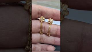 Simple gold earrings designs for daily usenew earrings design 2024shorts dailywearearrings [upl. by Brubaker]