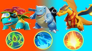 Venusaur vs Charizard vs Blastoise Unite Move [upl. by Annovoj]