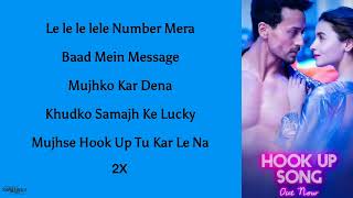 Lyrics Hook Up Song  Neha Kakkar feat Shekhar Ravjiani  SOTY 2 [upl. by Oiraved660]