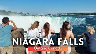 🇨🇦 Niagara Falls Ontario Canada Walking Tour 2024 4K  Clifton Hill [upl. by Gardie]