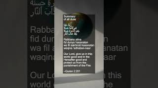 Summary of all duas Quran 2201 [upl. by Mathre186]