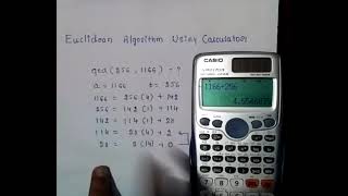 How To Solve Euclidean Algorithm Using Calculator [upl. by Domel284]