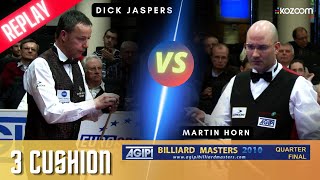 3 Cushion  Masters AGIPI 2010  Martin HORN vs Dick JASPERS [upl. by Neelyaj996]