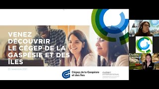 Webinaire  Cégep de la Gaspésie et des Îles [upl. by Aiynot114]