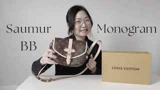 Louis Vuitton  Saumur BB Monogram bag splurge [upl. by Aliuqahs]