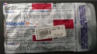 Vildapride M 500mg50mg Tablet  Vildapride M Tablet Uses Benefits Dosage Review in Hindi [upl. by Borlase]