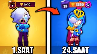 24 SAAT BOYUNCA COLETTE OYNADIM HİPERŞARJ ALDIM 20000 ALTIN😭 Brawl Stars [upl. by Hilde984]