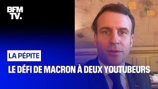 Le défi de Macron à deux YouTubeurs [upl. by Fabron257]