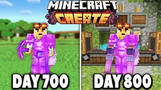 I Survived 800 Days with the Create Mod in Hardcore Minecraft [upl. by Abibah514]