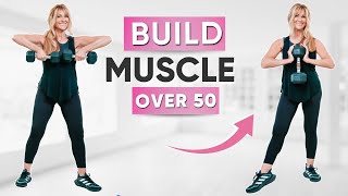 30 Minute BUILD MUSCLE Full Body Dumbbell Workout For Women Over 50  Warm Up amp Cool Down [upl. by Aletta]