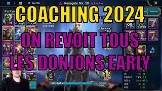 COACHING 2024 16 ON REVOIT TOUS LES DONJONS EN EARLY  RAID SHADOW LEGENDS FR [upl. by Cicero]