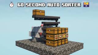 Minecraft Auto Sorter  60 Second Tutorial  Java amp Bedrock [upl. by Zenas]