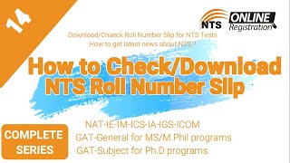 How to download roll no slip from NTS website and save it  nts roll no slip download kaise kare [upl. by Montano267]