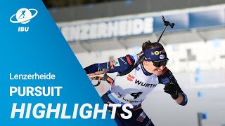 World Cup 2324 Lenzerheide Women Pursuit Highlights [upl. by Asilla]