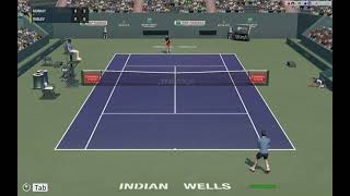 Full Ace Tennis Simulator Murray VS Rublev Indian Wells 2024 [upl. by Eiramnerual]