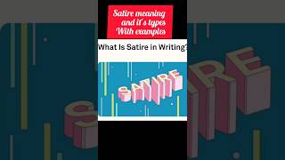 what is satireTypes of satireand its purpose with examplesShorts shortsviral [upl. by Leilamag340]