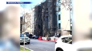 Video shows scaffolding collapse in downtown Charleston [upl. by Aileon]