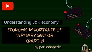 Economic importance of Tertiary sectorPART 3  Understanding JampK Economy  Class 10th Economics [upl. by Dermot]