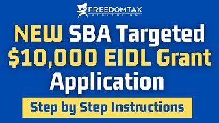 NEW SBA Targeted EIDL 10000 Grant Application Step by Step Instructions [upl. by Akla648]