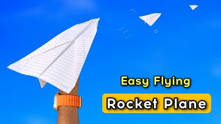 how to make notebook rocket flying easy flying paper rocket how to make notebook plane [upl. by Daberath]