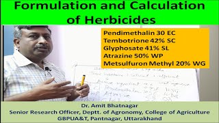 Formulation and Calculation of Herbicides [upl. by Couture]