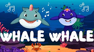 WHALE WHALE  Fun SingAlong Animated Cartoon Song for Kids  JBBearz [upl. by Yrram714]