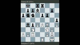 FIDE World Championship 2004  Radjabov vs Adams  Round 61 [upl. by Aiyram]