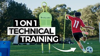 Central Midfielder Technical Training Session  1 on 1 Academy Training [upl. by Odin]